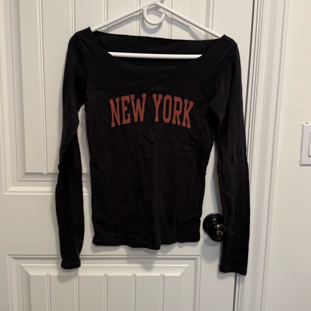 Brandy Melville Black New York Tee